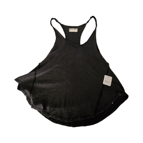 NWT Free People Lo Lo Washed Black Boho Coastal Vacation Swing Tank Oversized S - Picture 5 of 14